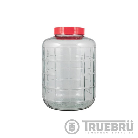 Wide Mouth Glass Carboy - Ported w/ Barbed Spigot - 5L (1.3gal)