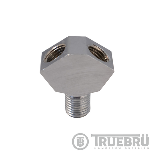 Regulator Y Fitting Splitter | 1/4 MPT x 1/4 FPT x 1/4 FPT