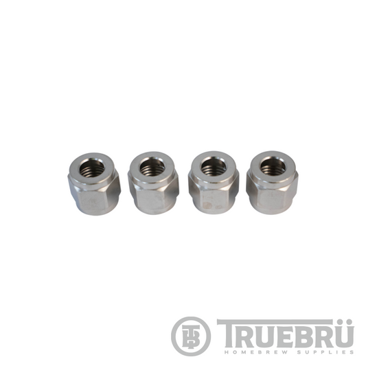 Flare Fitting 1/4in Swivel Nut 1/4in. Barb, 4-Pack